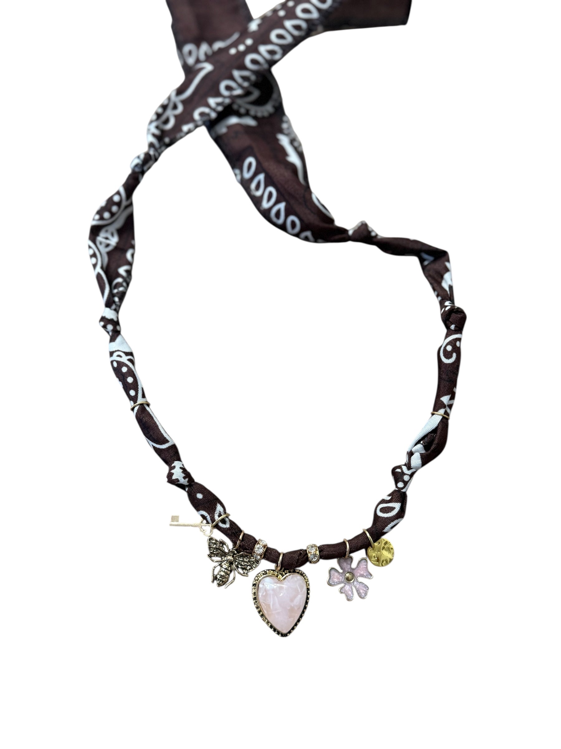 Necklace Bandana moro cuore rosa