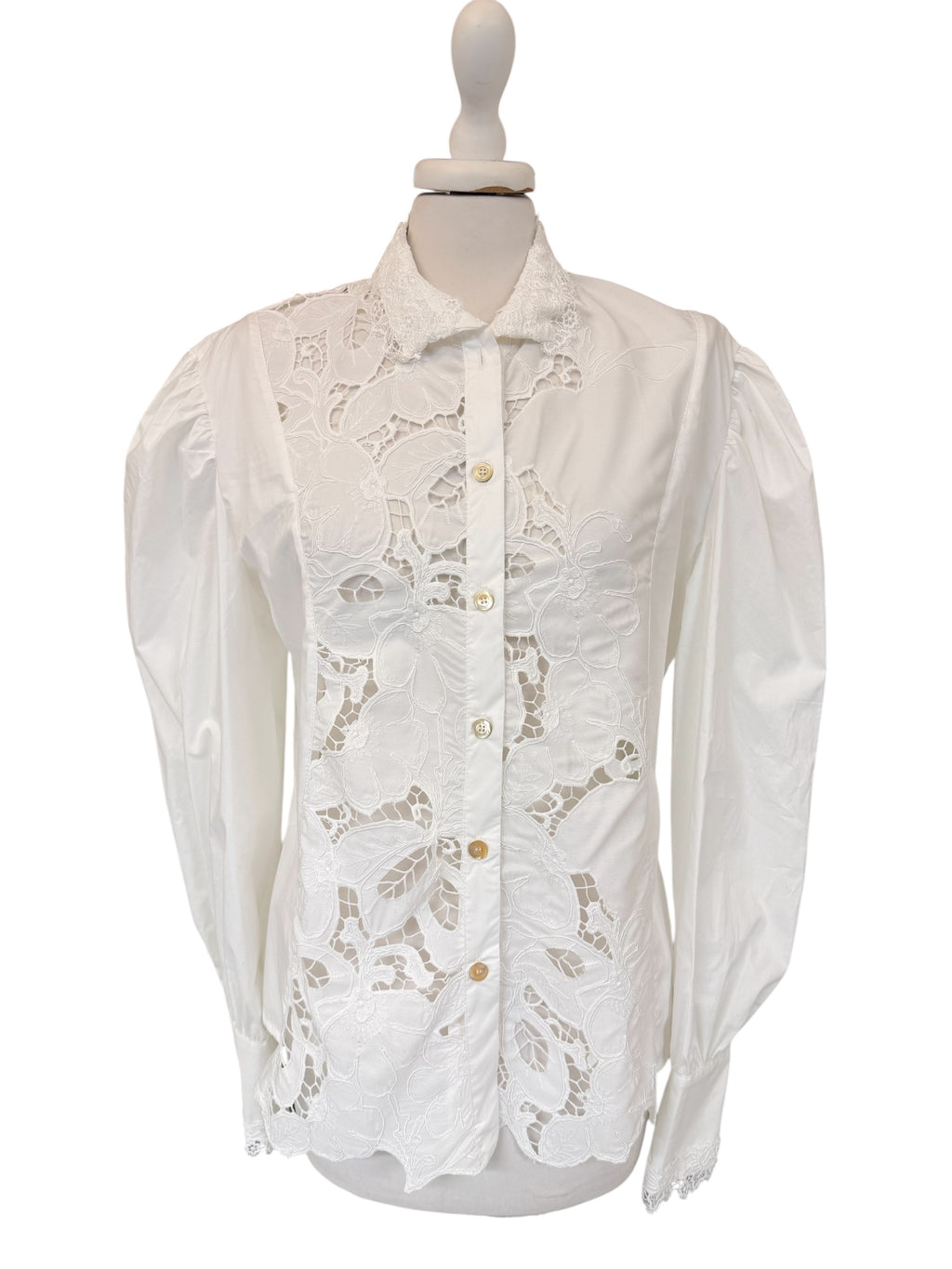 Camicia ricamo bianco