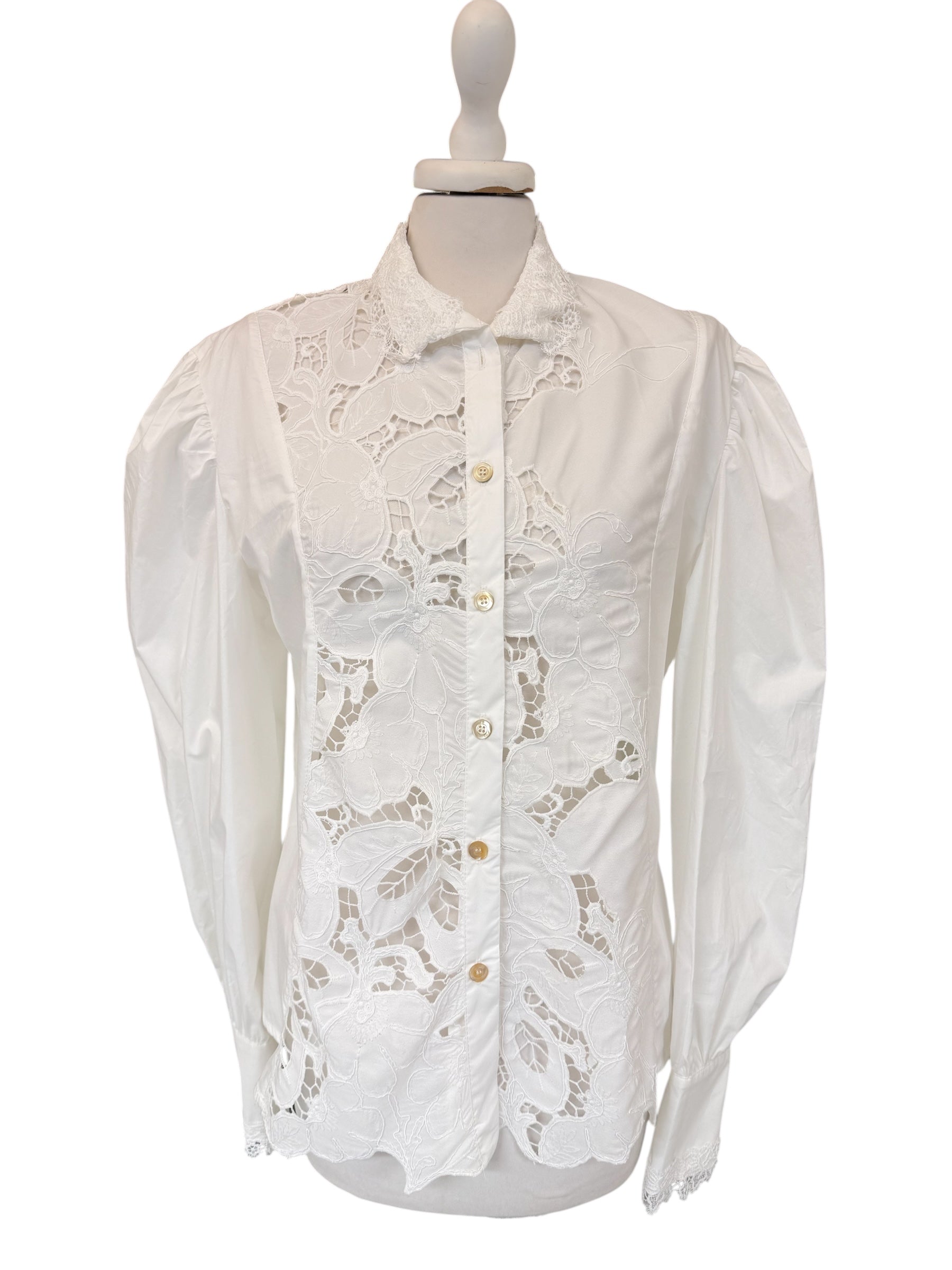 Camicia ricamo bianco