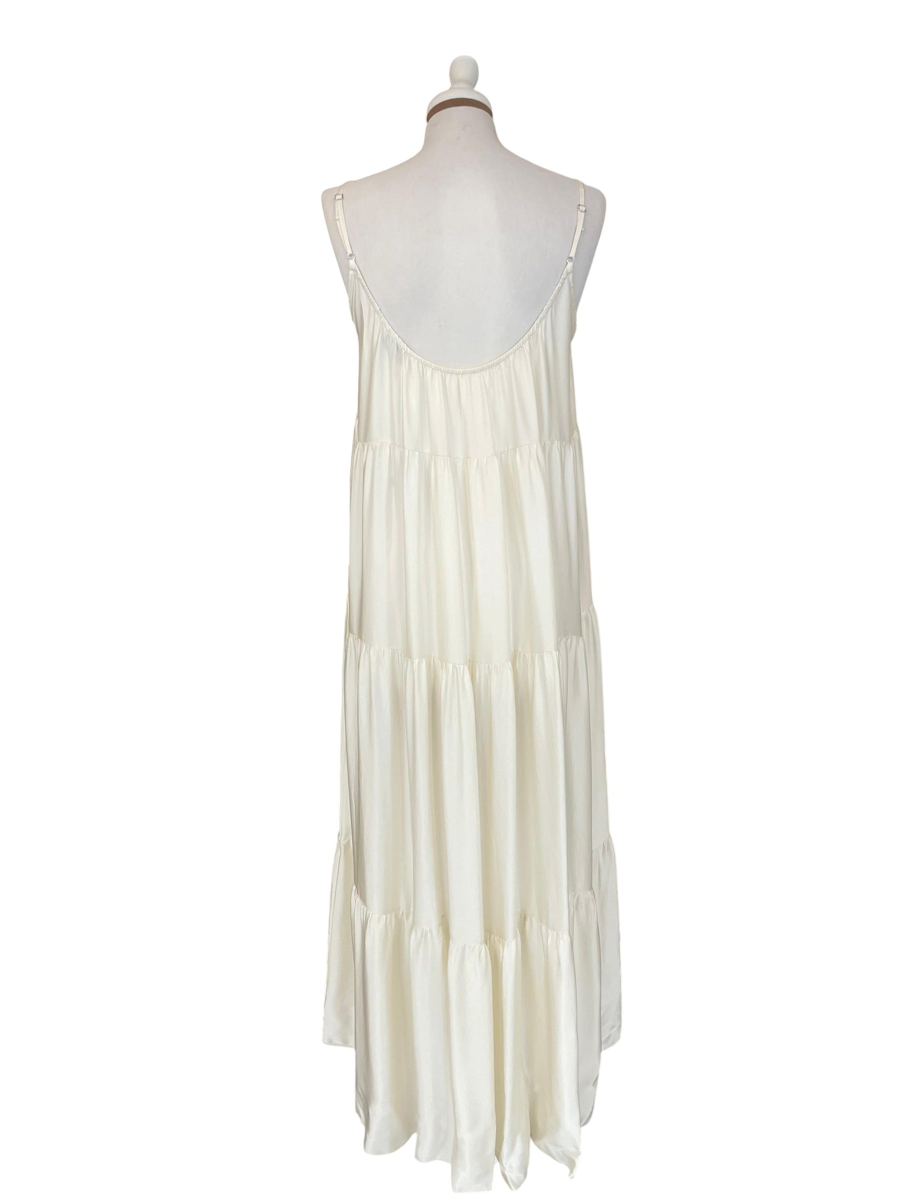 Abito a balze in satin