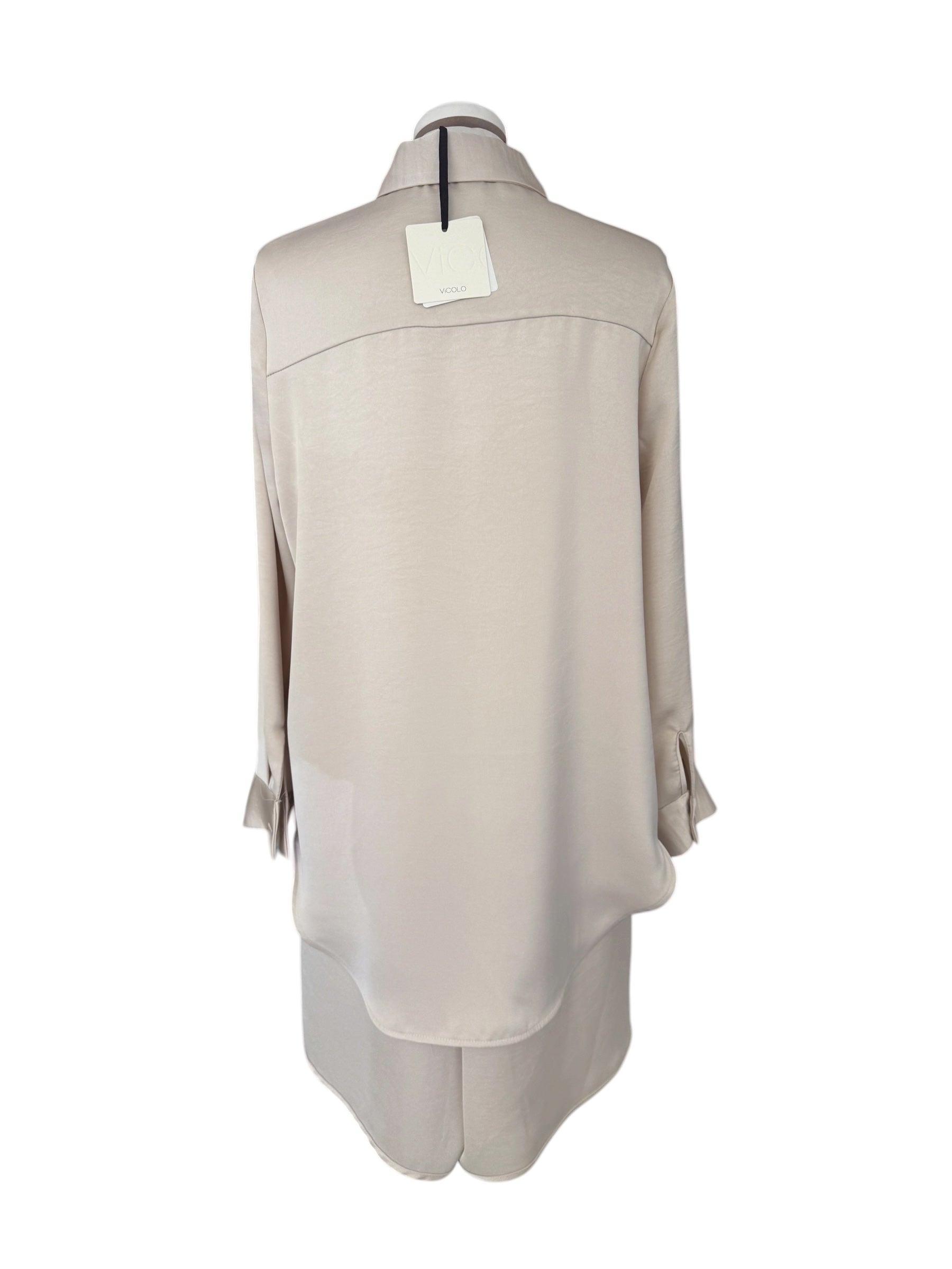 Coordinato satin camicia + bermuda