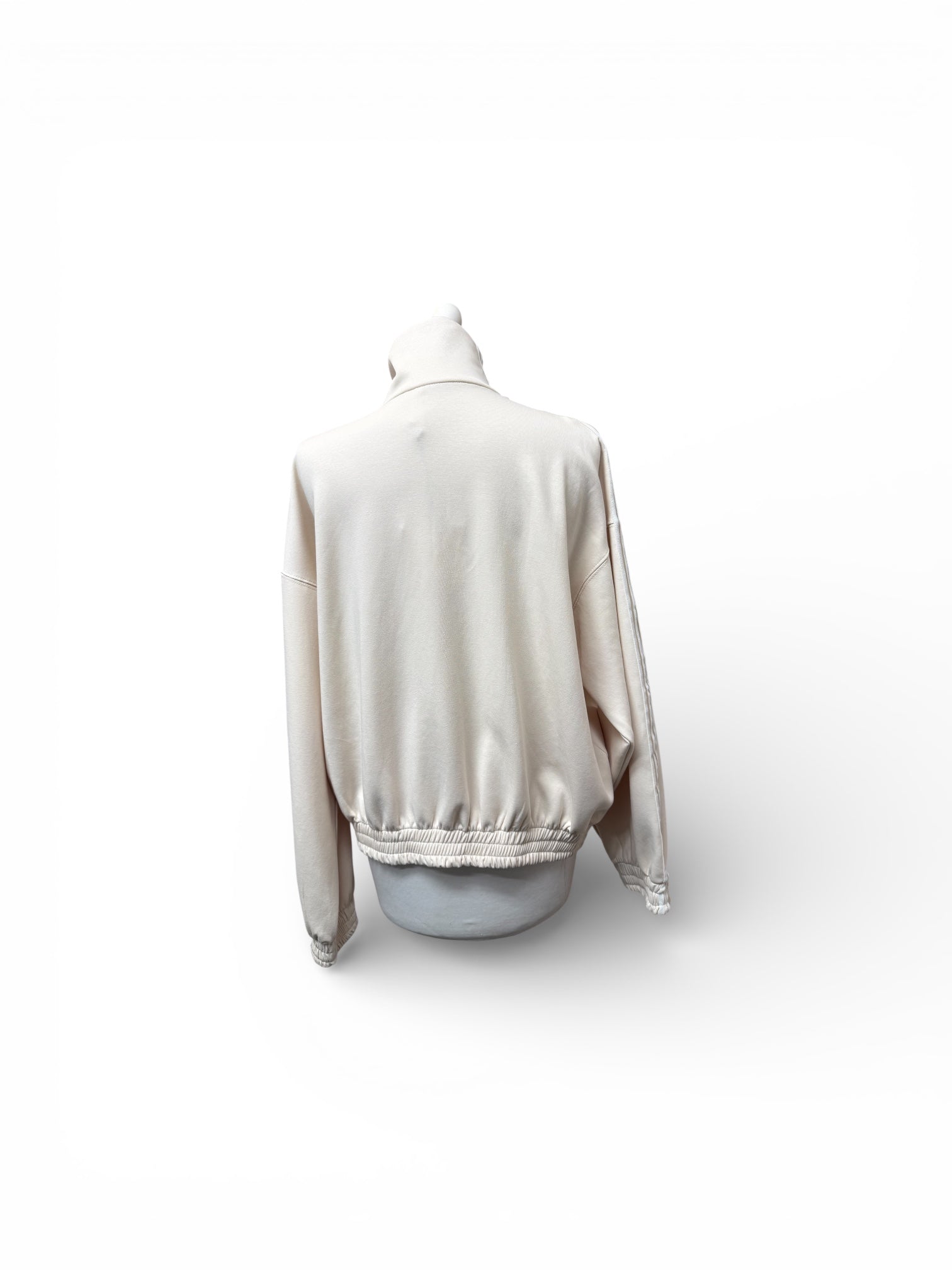 Felpa alamari banda laterale crema