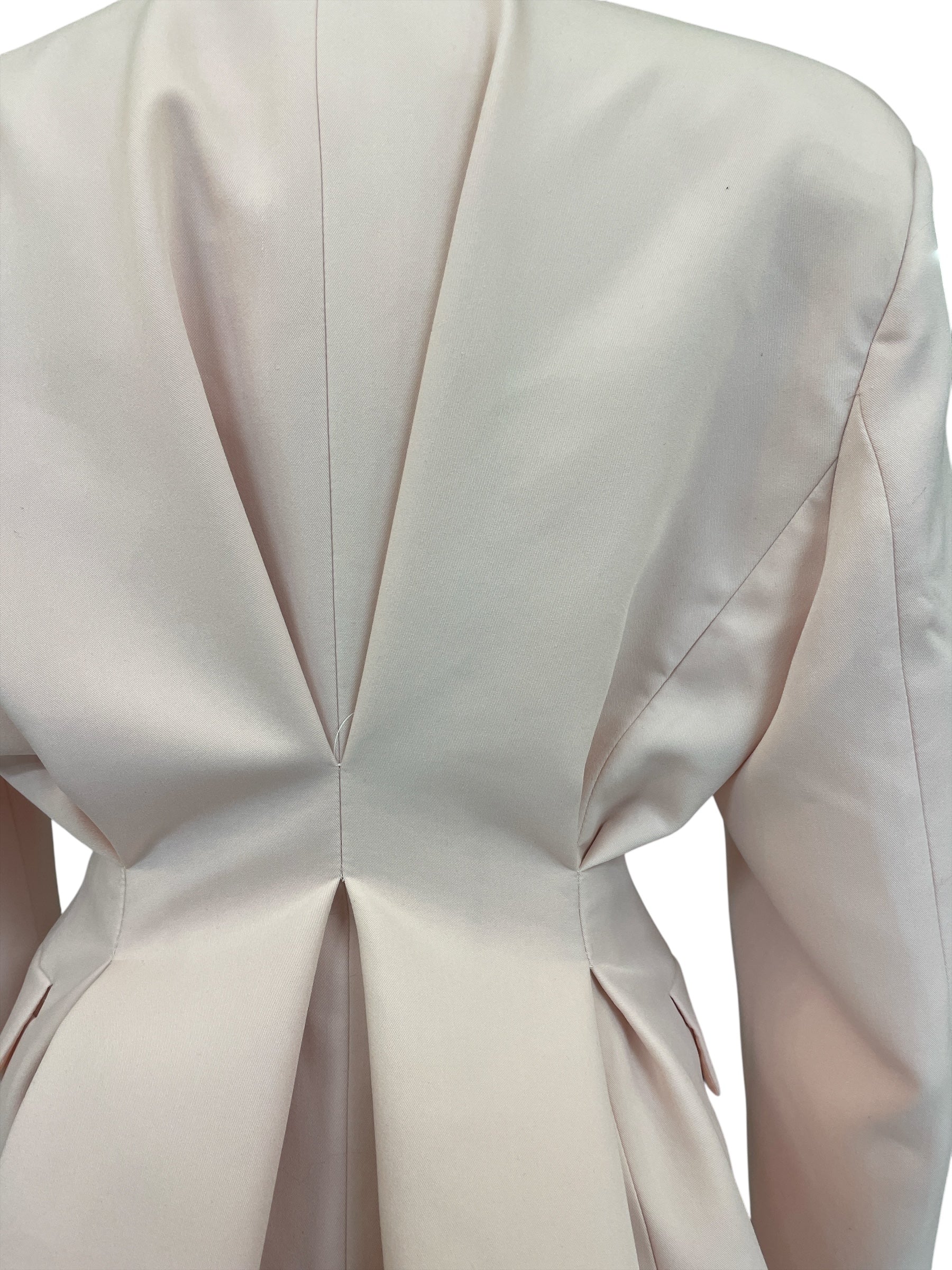 Giacca doppio petto riprese sul dietro gialla