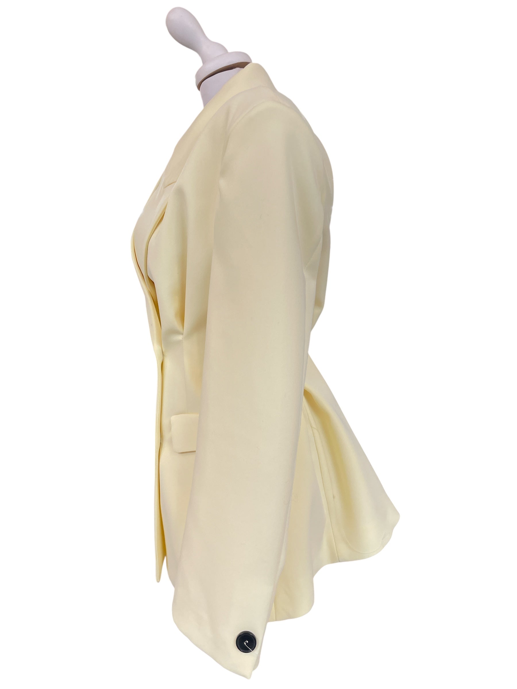 Giacca doppio petto riprese sul dietro gialla