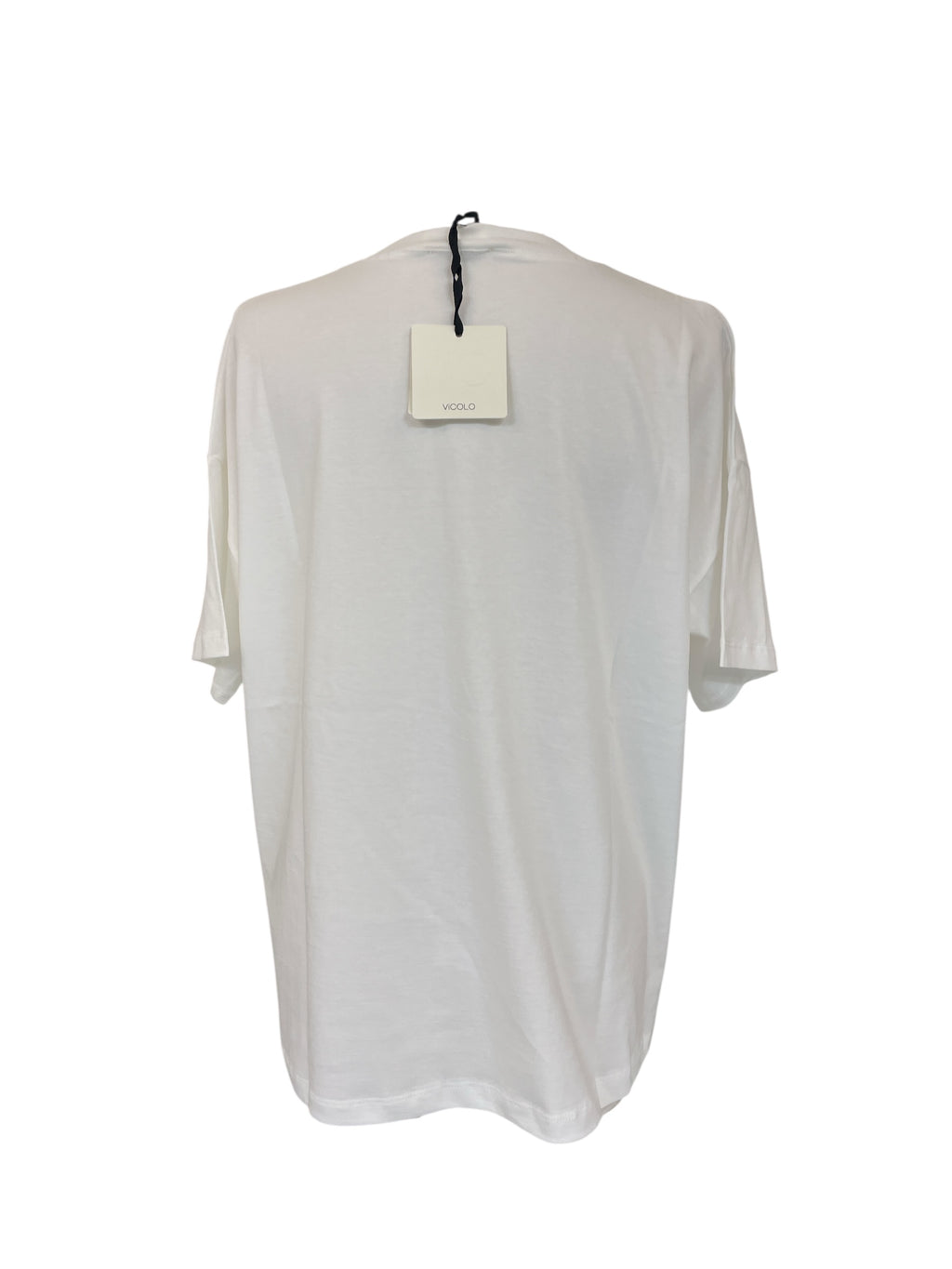 T-shirt over stampa peonie 100% cotone lavaggio 30gradi