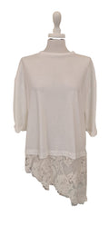 T-shirt con pizzo tensione in s26M665