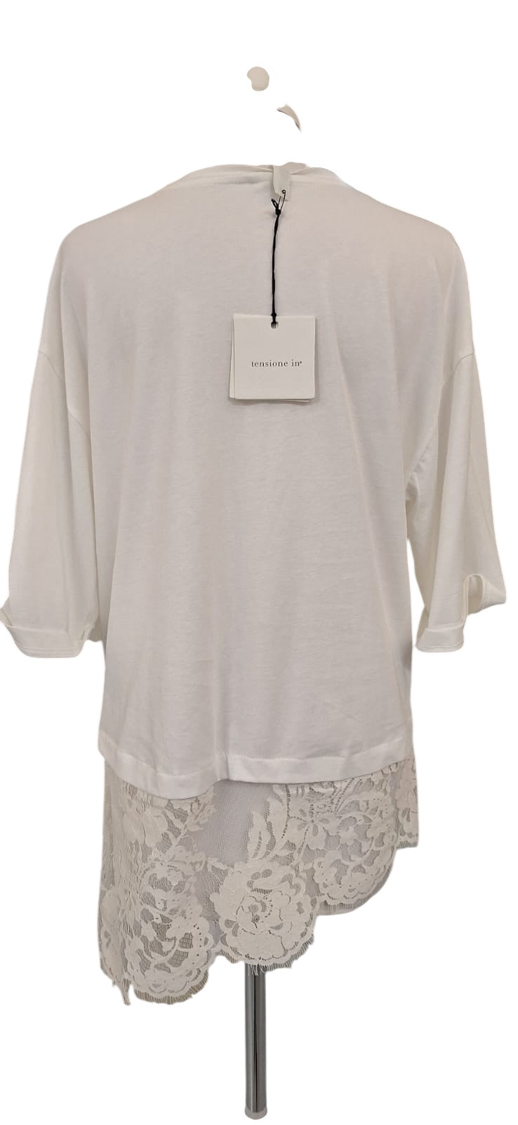 T-shirt con pizzo tensione in s26M665