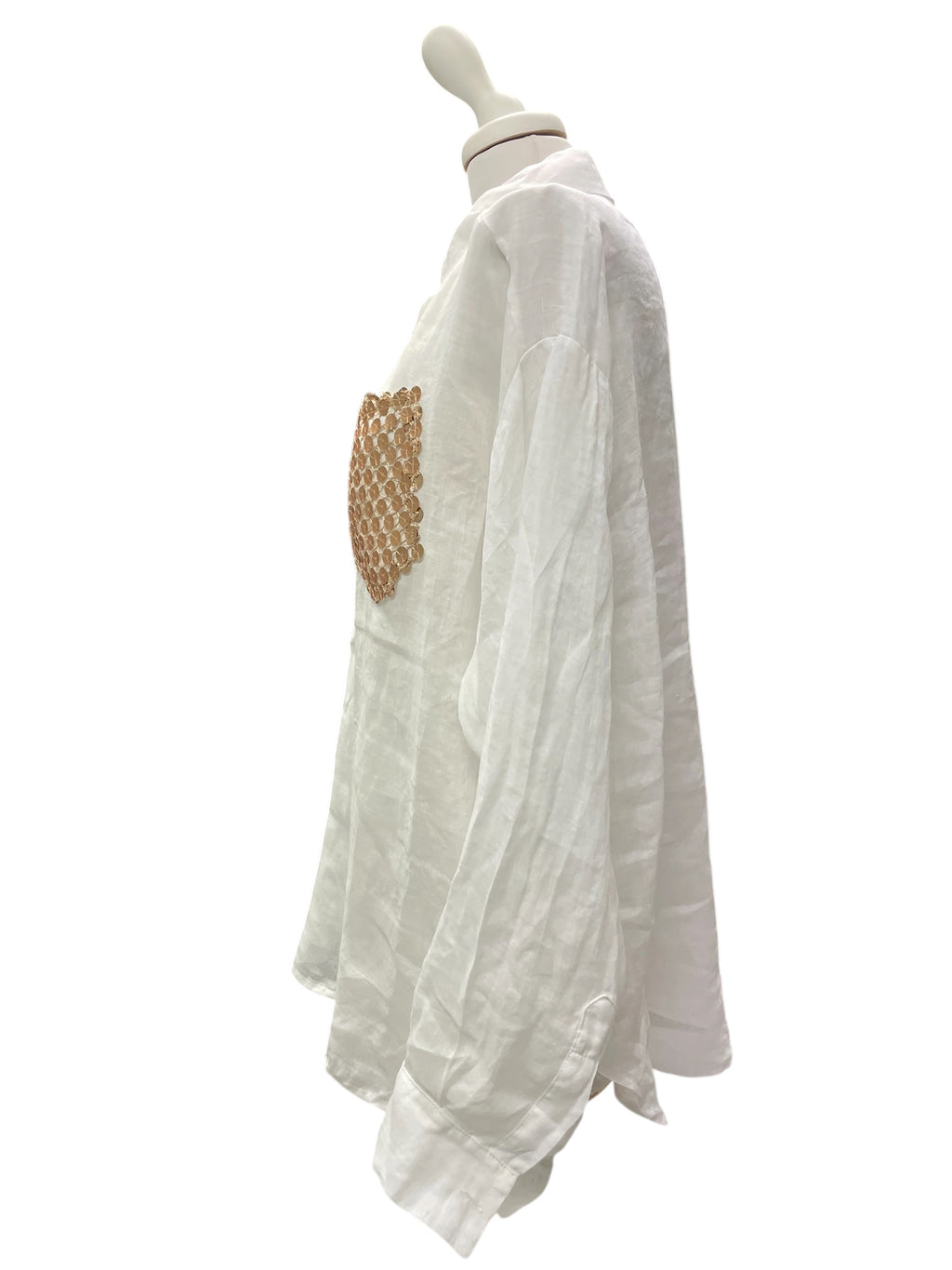 Camicia rayon tasca paillettes